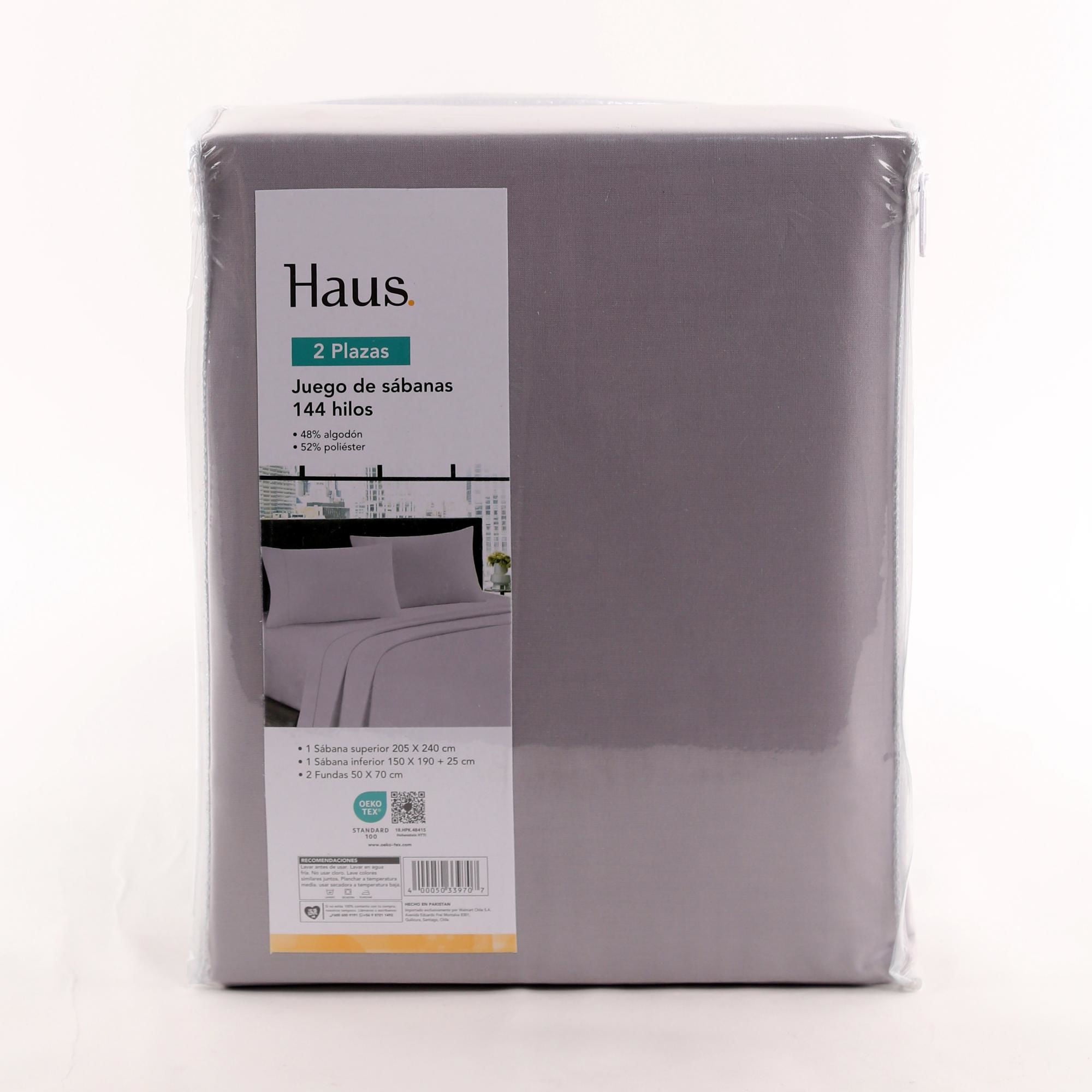 Haus - Juego De Sábanas 2 Plaza 144 Hilos Polycotton 52% - 48% Algodón
