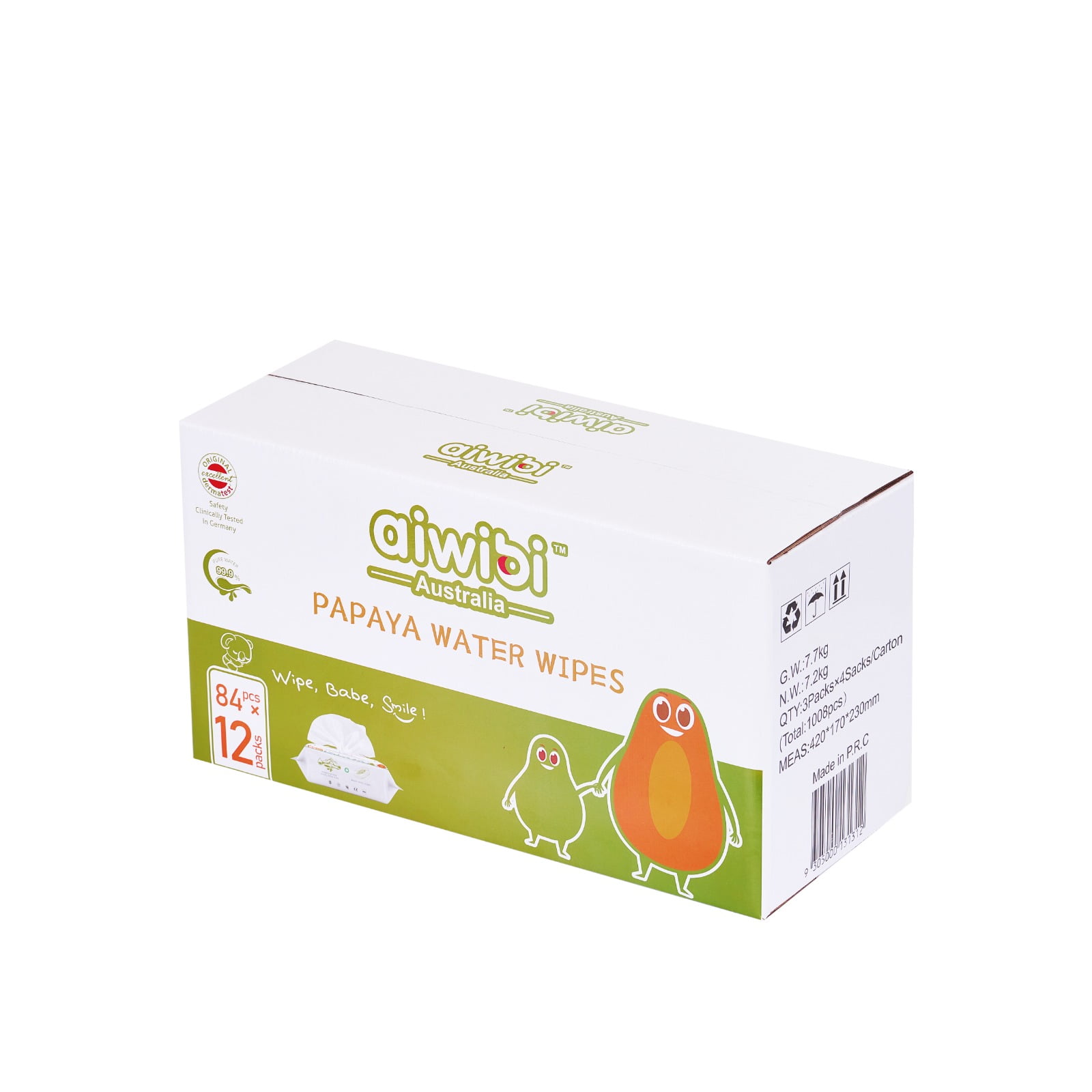 Aiwibi - Toallitas Húmedas De Papaya Con Agua De Manantial