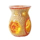 thumbnail image 2 of Quemador De Aceite De Vidrio De Mosaico Portavelas Cera Derretida Decoración Del Hogar Naranja, 2 of 3