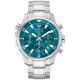 thumbnail image 1 of Reloj Bulova para hombre de 44 mm, plateado y turquesa, cronógrafo de cuarzo, 1 of 4