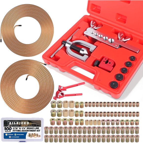Kit de reparación de líneas de freno Ailbiuko, 100 piezas