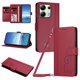 thumbnail image 1 of Funda Cartera Trébol para Xiaomi Redmi Note 13 4G con Ranuras Tarjetas y Carga Inalámbrica Rojo, 1 of 6