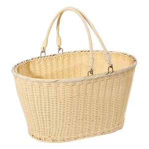 Ioensy - Cesta De Picnic Tejida De Polipropileno Para Exteriores, Organizador Multifuncional Para Parque, Playa Y Hogar, 35 X 27 X 17 Cm.