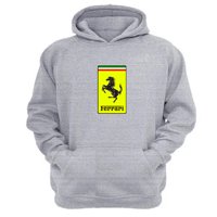 Genérico - Polerón Canguro Ferrari Gris Claro Talla M Unisex