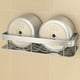 thumbnail image 3 of Maximize Your Bathroom Space with Our Modern 1pc Punch-Free Bathroom Storage Rack - Durable, Rust-Resistant, and Wall-Mounted for Quick and Easy Installation!, 3 of 4