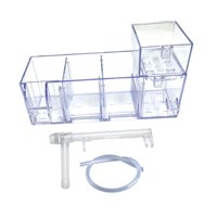 Magideal - Filtro Para Pecera, Caja De Filtro Para Acuario, Fácil De Instalar, Silencioso, Accesorios Para Acuario, Filtro Para Pecera De Tortuga Para Colgar , Caja De Manguera Húmeda Y Seca