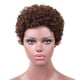 thumbnail image 2 of Marrón 8 "afro corto rizado rizado peluca de cabello humano resistente al calor para las mujeres negras, 2 of 5