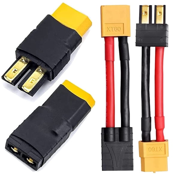 Adaptador de conector de batería RC LiPo Traxxas a XT60, 2 pares