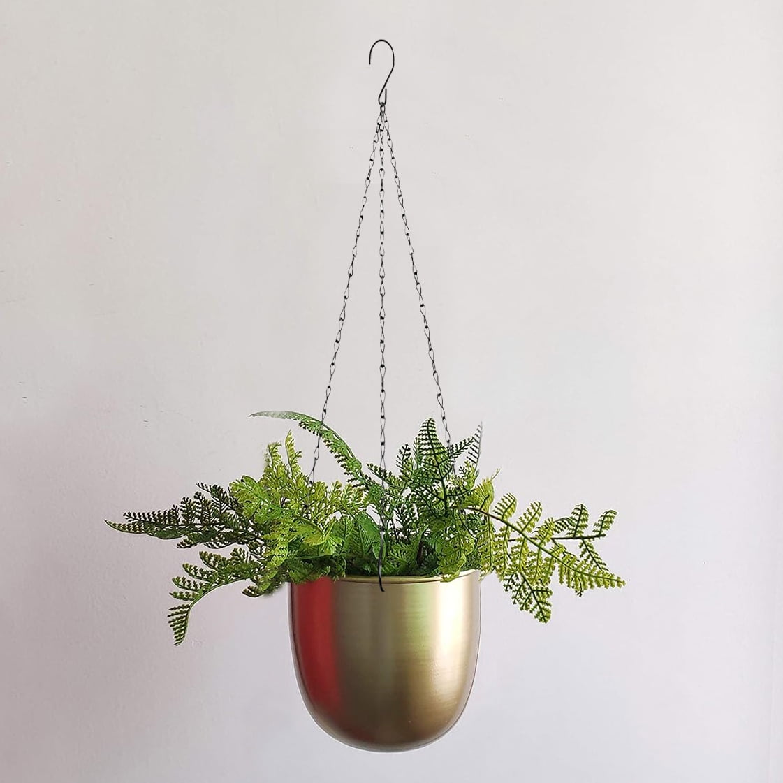 Regalitolindo - Porta Maceta Macetero Metal Colgante Dorado Diseño Nórdico