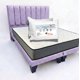 thumbnail image 1 of Cama Dos Plazas con Colchon + Pack de Almohadas Tapizado en Lino Morado Claro, 1 of 7