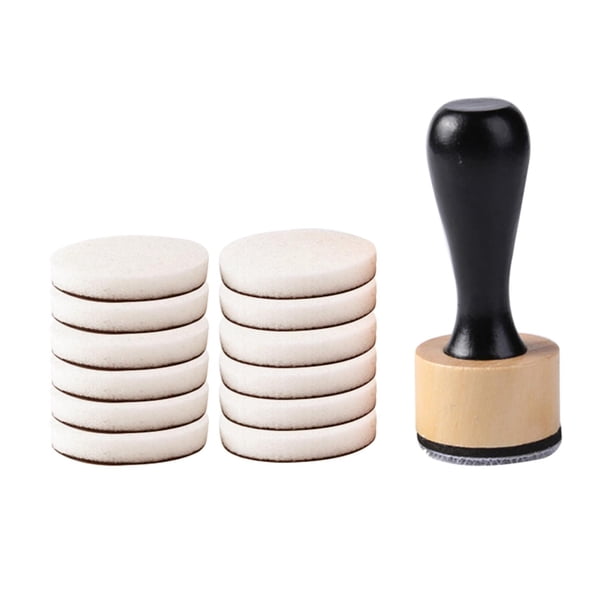 Mini espumas para mezclar tinta con repuesto de espuma, plantillas para estampación en relieve, espuma de esponja blanca con forma de cúpula para hace 1 mango 12 esponjas