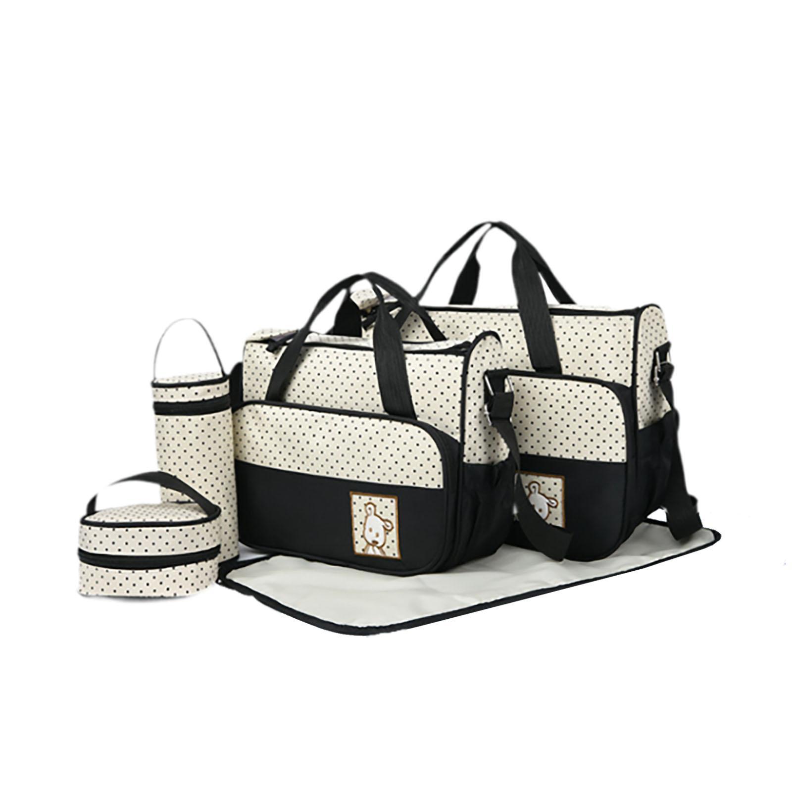 Magideal - Bolsa De Pañales, Bolsa De Mano Para Mamá Con Cambiador, Bolsa De Artículos Esenciales Para Bebé, Bolsa De Pañales De Viaje Multiusos Para Trabajar , Negro