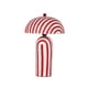 thumbnail image 1 of Lámpara de mesa TOV Furniture Maiori de papel maché con rayas rojas, 1 of 6