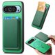 thumbnail image 3 of Funda de Cuero Magnética con Tarjetero para Google Pixel 9 Cubierta Delgada Verde, 3 of 5