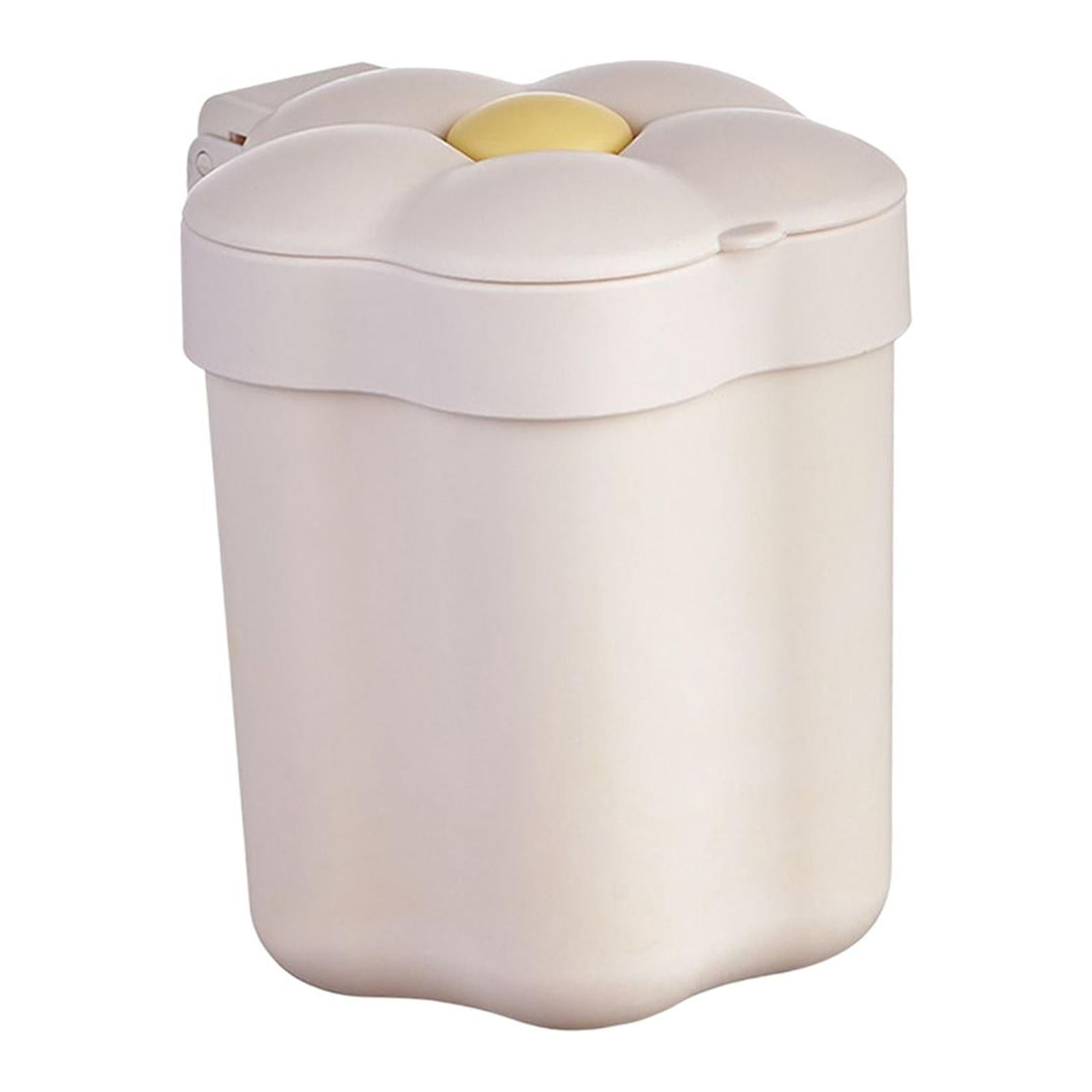 Bothyi - Bonito Bote De Basura De Escritorio, Contenedor Extraíble, Moda Para Oficina, Hogar, Baño, Blanco