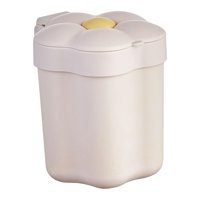 Bothyi - Bonito Bote De Basura De Escritorio, Contenedor Extraíble, Moda Para Oficina, Hogar, Baño, Blanco