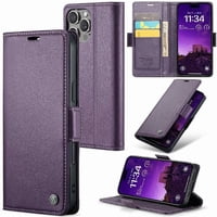Caseme Tipo Cartera Iphone 16 Pro Con Cierre Magnético, Rfid, Tarjetero, Soporte, Carga Inalámbrica