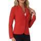 thumbnail image 1 of INSPIRE CHIC Blazer de Trabajo para Mujer con Cuello con Solapa, Chaqueta de Manga Larga, Traje Blazer Rojo Brillante XL, 1 of 6