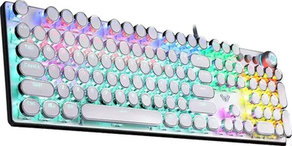 Genérico - Teclado Aula Retroiluminado Ergonómico Numérico Negro