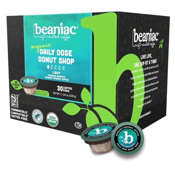 Cápsulas de café beaniac Daily Dose Donut Shop tueste claro 30 unidades
