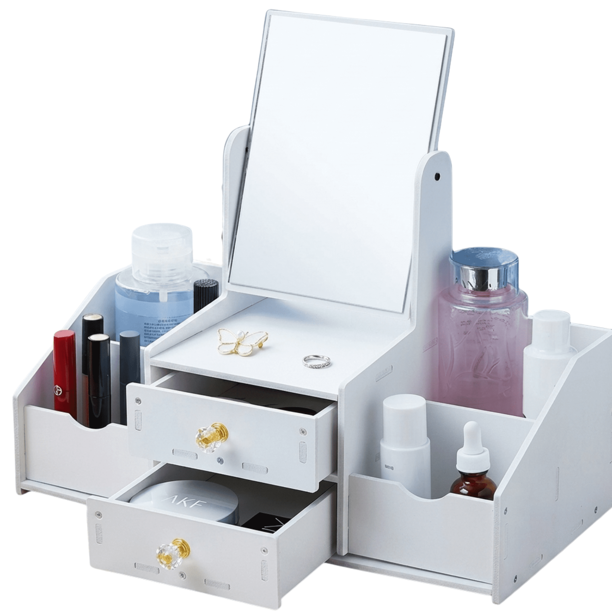 Click Ventas - Organizador Cajón Maquillaje Con Espejo Rectangular Repisas