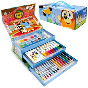 Set De Arte Bluey Kids De Más De 40 Piezas Con Pinturas, Lápices, Crayones Y Más