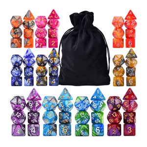 Bothyi - Juego De Dados Poliédricos Acrílicos De 70 Piezas D4-D20 Para Juegos De Rol Dnd Bar Toys