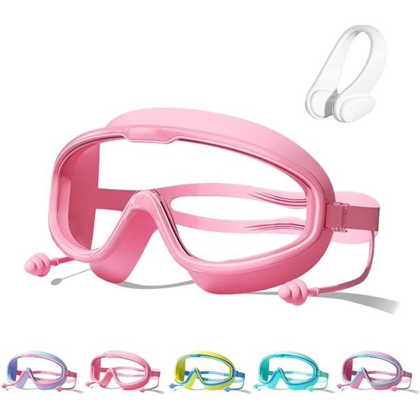 Gafas natación niños HD montura grande 2026 impermeable antivaho niño 3-14