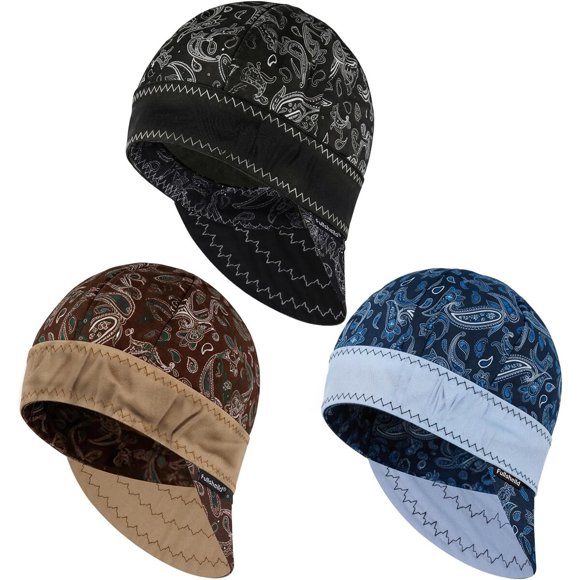 Gorra reversible para soldador Fullsheild de algodón FR, negra