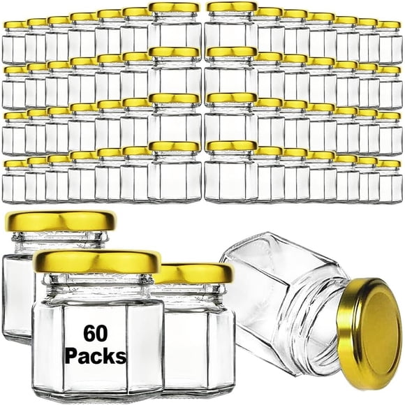 Frascos Mini Syntic Hexa de 1,5 oz (44 ml), 60 unidades