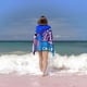 thumbnail image 2 of Indigo Park Toalla de playa de secado rápido con diseño temático, regalo para mujeres y niñas, ideal para cumpleaños, fans, amantes de la música, uso en la playa o al aire libre, 78 × 180 cm, 2 of 6