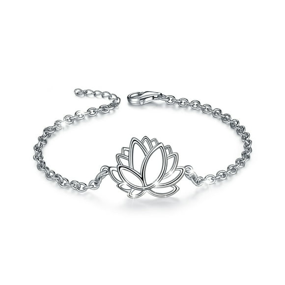 Pulsera flor de loto plata 925