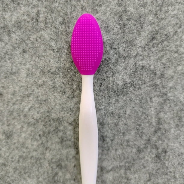 Nose Scrub Brush, Double-Sided Silicone Exfoliating Nose Brush, Exfoliating Brush For Men Women Exfoliating Nose Clean Blackhead Removal Brushes Tools With Replacement Head