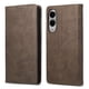 thumbnail image 4 of Funda tipo cartera con bloqueo RFID para Samsung Galaxy S25 Edge Con tapa abatible, portatarjetas, cierre magnético, TPU y soporte Marrón, 4 of 6