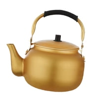 Magideal - Tetera Tetera De Aluminio Dorado Cafetera Mango Anti Escaldado Tetera Fácil De Limpiar Con Caldera De Agua Para Viajes De Montañismo Al Aire L 10L