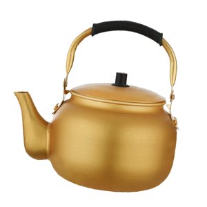 Magideal - Tetera Tetera De Aluminio Dorado Cafetera Mango Anti Escaldado Tetera Fácil De Limpiar Con Caldera De Agua Para Viajes De Montañismo Al Aire L 10L