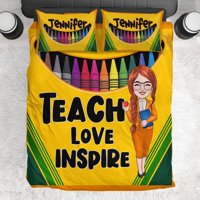 Milsleep - Teach Love Inspire - Juego De Cama Personalizado Para Profesores