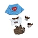 thumbnail image 1 of Ropa Para Muñecos De Peluche, Accesorios Para Muñecos De Peluche Hechos A Mano Para Muñecas De 15 A 17 Cm, Lindo Traje De Perro, Sombrero Azul, 1 of 3