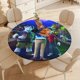 thumbnail image 4 of Onward-theme Fitted Round Tablecloths Elastic Edged Table Covers Waterproof Table Cloth for Kitchen Holiday Party Tables Decor 150cm, 4 of 6