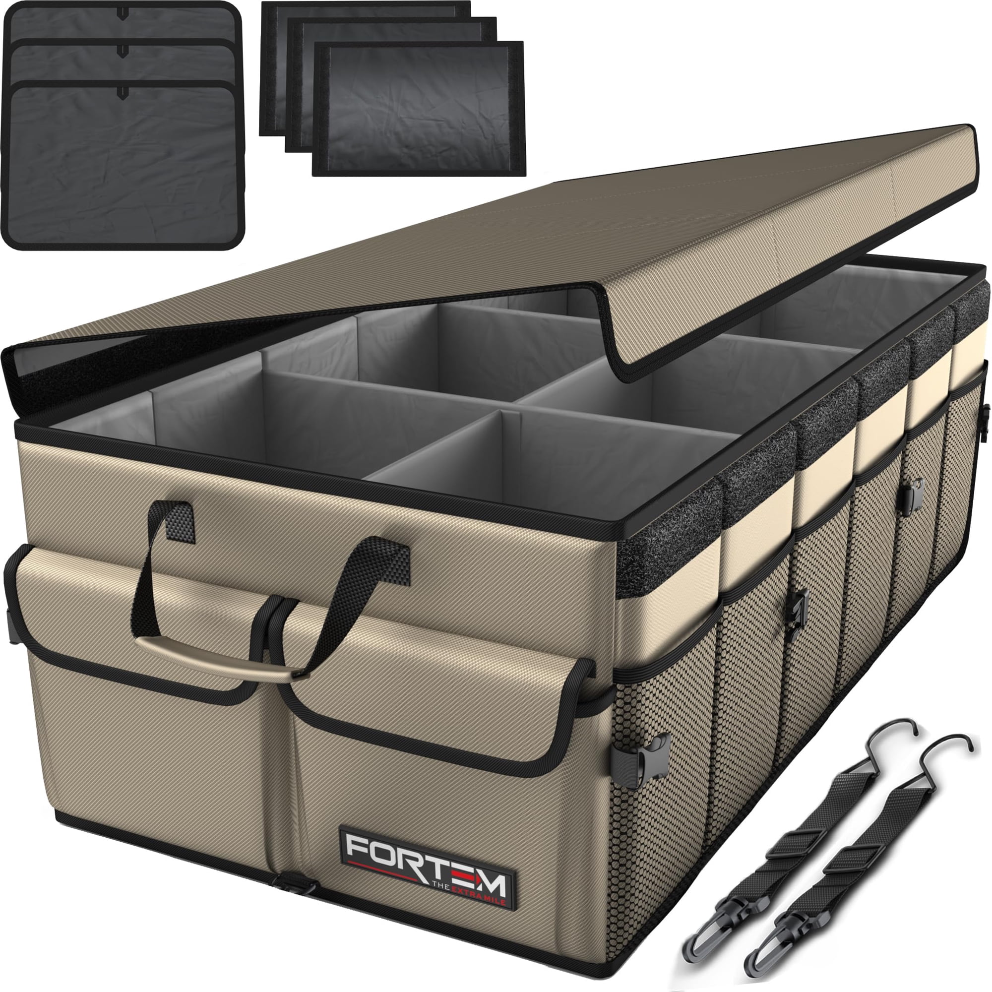 Organizador De Maletero Fortem Para Coche Suv, Plegable, Capacidad De 85 Litros