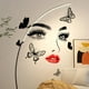 thumbnail image 3 of 2 Sheet, Beautiful Eye Red Lip Butterfly Wall Sticker, Living Room Bedroom Decorative Background Sticker, Reusable Self-adhesive PVC Wall Sticker, 11.8in*23.6in*2, 3 of 4