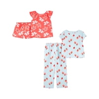 Simple Joys By Carter'S - Pijama Simple Joys De Carter'S Girls, 4 Piezas, Color Berry/Floral, 7 Años