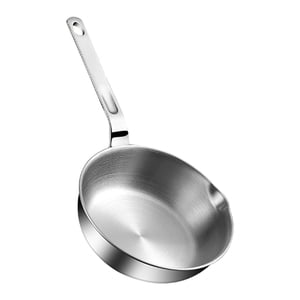 Magideal - Sartén De Acero Inoxidable, Sartén Para Carne, Sartén Para Parrilla, Utensilios De Cocina, Cocción De Huevos, Sándwich, Sartenes Redondas, Sartén Para 12 Cm