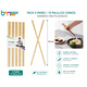 thumbnail image 3 of Pack 5 Pares / 10 Palillos Chinos Reutilizables 24 cm Bamboo, 3 of 4