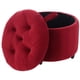thumbnail image 2 of Pouf Baúl Zoe Rojo Felpa 60x60x50 cm, 2 of 3