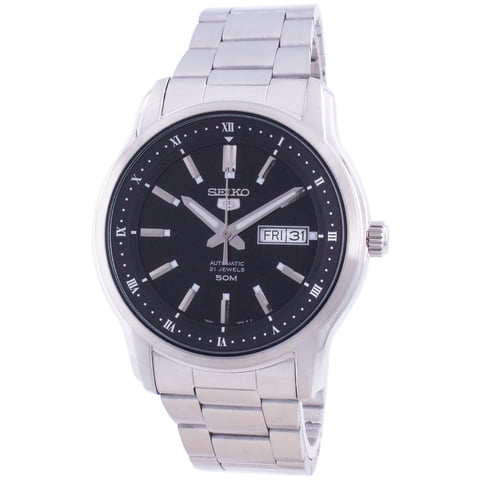 Seiko - Reloj 5 Automático Con Esfera Negra Snkp11 Snkp11K1 Snkp11K Para Hombres