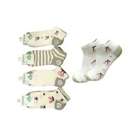 Genérico - Calcetines Cortos De Mujer Delgados Con Diseño Cerezas