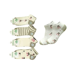 Genérico - Calcetines Cortos De Mujer Delgados Con Diseño Cerezas