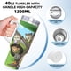 thumbnail image 5 of Bimi Boo y Amigos Vaso aislado de acero inoxidable con asa, diseño temático, regalo para familia, amigos y fans; incluye pajita y encaja en el portavasos estándar, 40 oz, 5 of 6