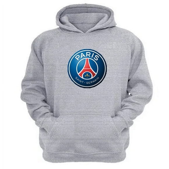 Polerón Canguro Paris Saint Germain Gris Claro Talla Xl Unisex